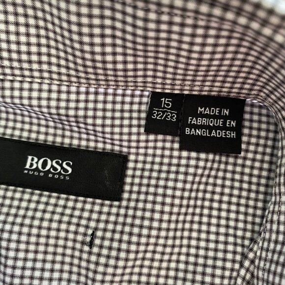 Hugo Boss Check Pattern Button-Down Dress Shirt - Picture 3 of 11